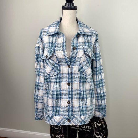 Boston Traders Plaid flannel look Shacket jacket size M - Picture 5 of 11